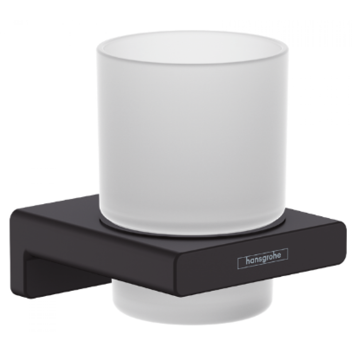 Hansgrohe 41749677 AddStoris 牙刷筒 - 黑色，壁掛式